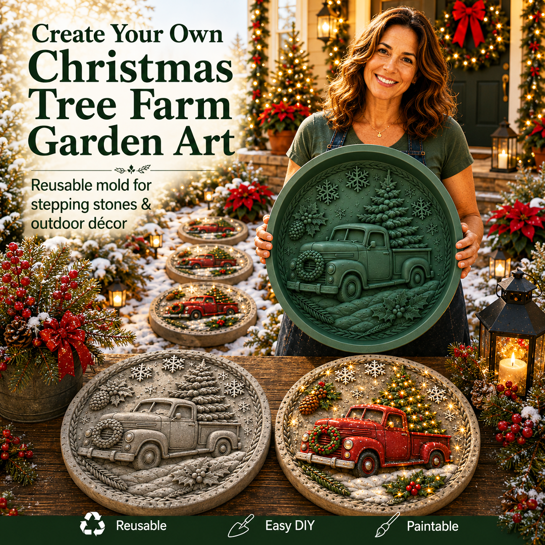 🔥Limited time 70% OFF -✨🎄Reusable Christmas Garden Art Mold – Make Your Holiday Garden Truly One of a Kind