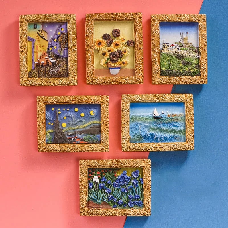 🔥Last Day 55% OFF - ⏰💖Van Gogh Inspired Fridge Magnet Set