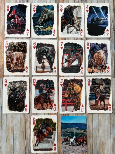 🔥LAST DAY 70% OFF🔥Hand-Painted Rodeo Legends Card Deck:54 Cards