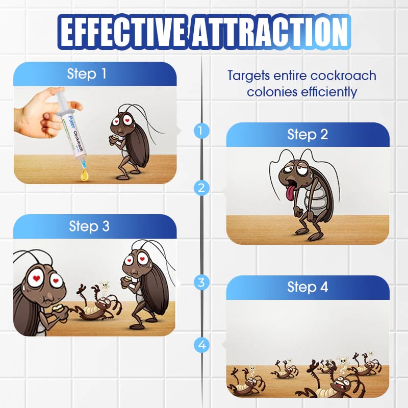 🦠[Cockroach Terminator Bait]— One takes the bait, the whole nest is wiped out! 🚫🔥