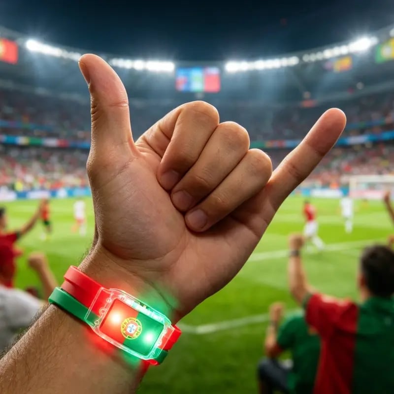 🔥250th Anniversary 70% OFF - ⚽✨2PCS LED Light Up National Flag Wristbands