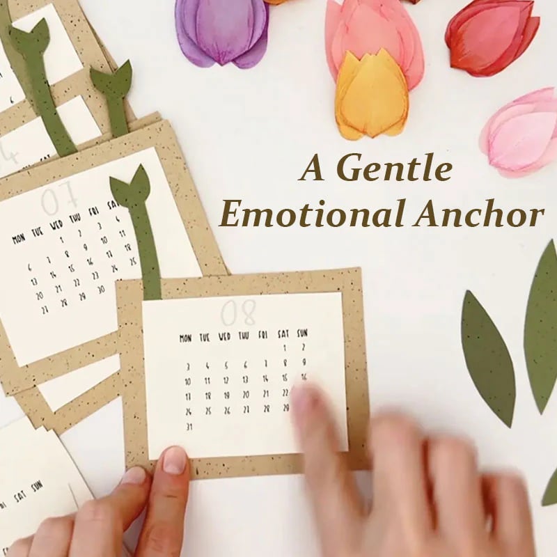 🏆Hot Sale 49% OFF🌷2026 Tulip Paper Flower Emotional Support Calendar