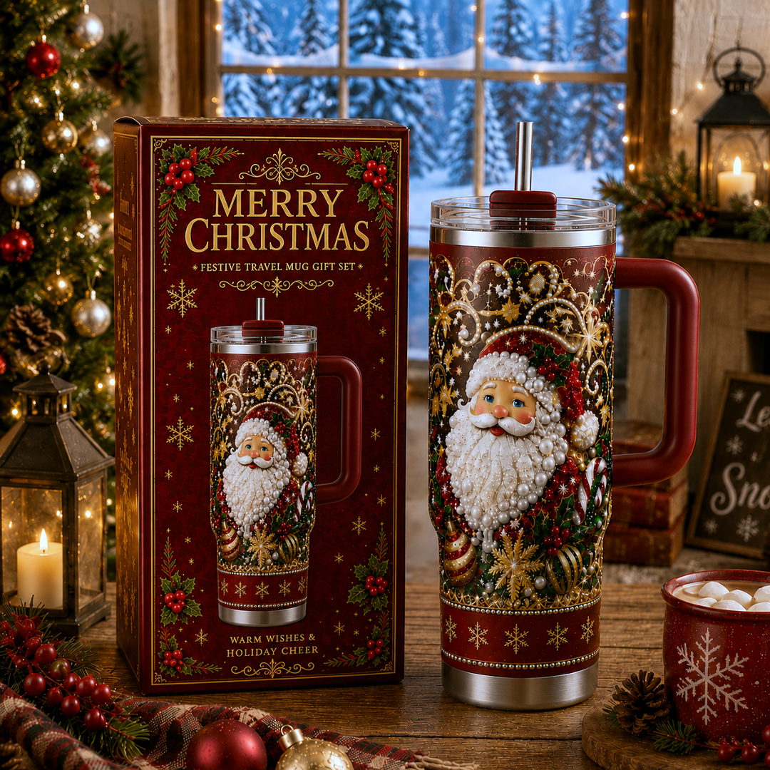🔥Last Day 70% OFF -🎅✨ Luxury Christmas Santa Handle Tumbler – A Magical Holiday Gift