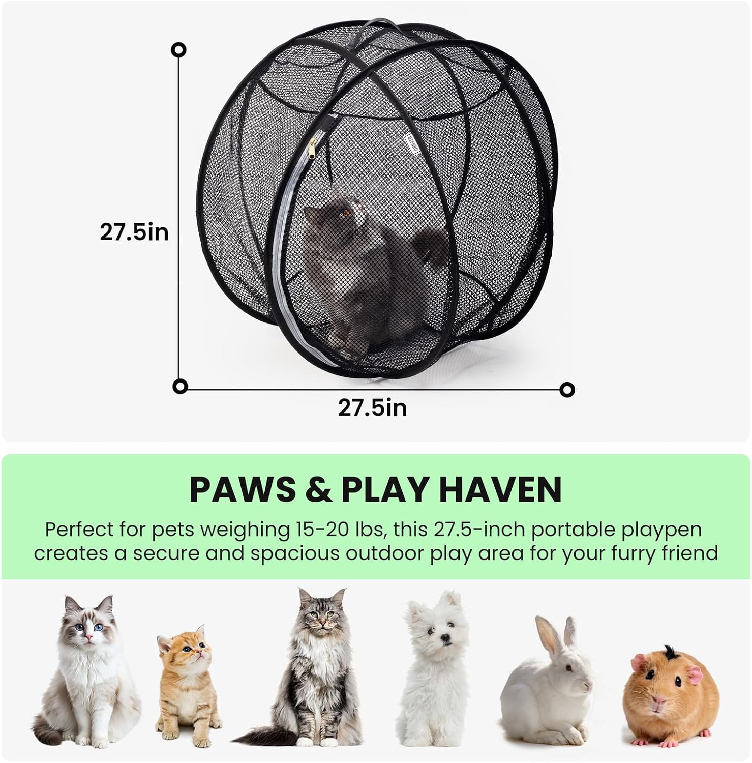 🔥Limited time 70% OFF -✨🐈New Portable 360° Cat Playpen – Their Safe Little Space Anywhere