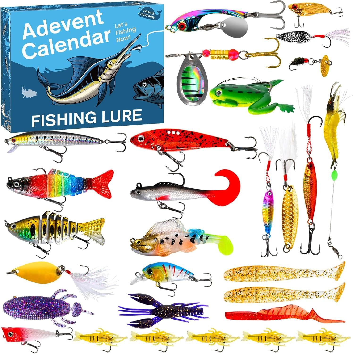 🎄Early Christmas Sale 55%🎁Advent Calendar - 24 Days of Fishing Bait - Surprise Gifts