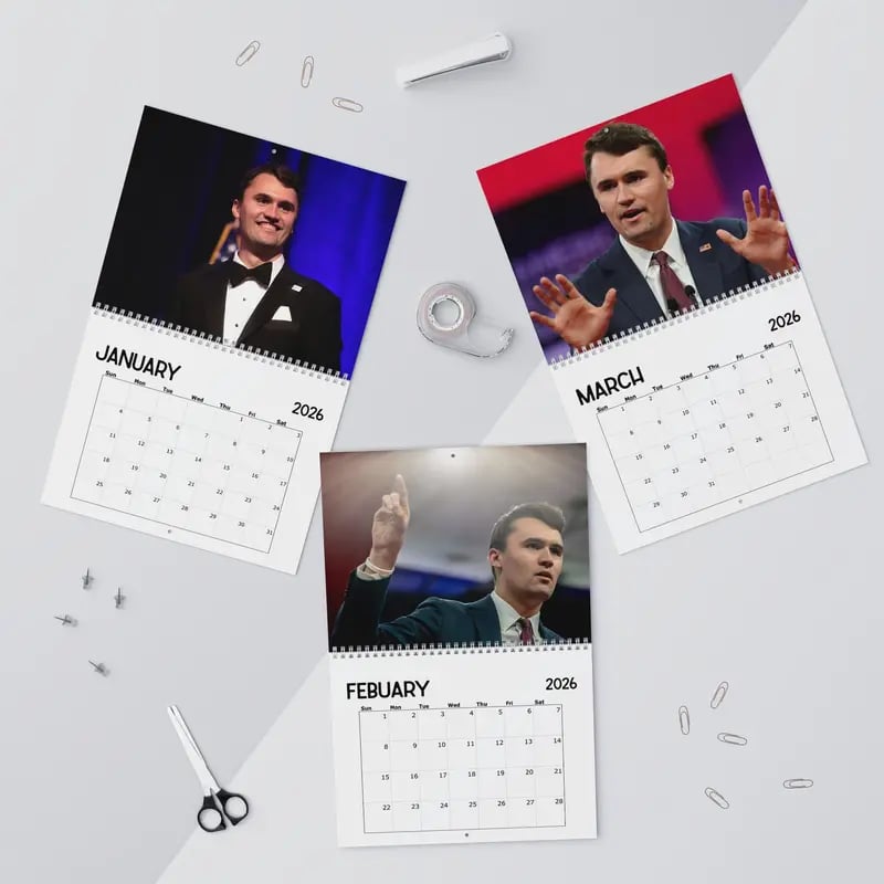 ❤️2026 Charliie Kirk Calendar & 🙏RIP Charlie Kirk🙏