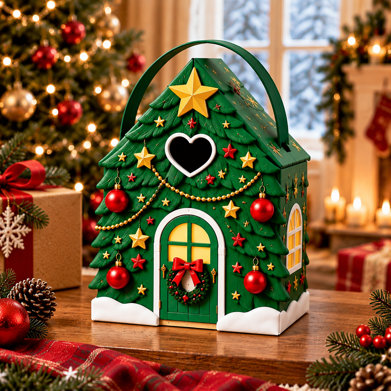 🔥Last day 70% OFF - 🎄🎁 Christmas Cottage Handle Gift Box – A Festive Little House Full of Surprises