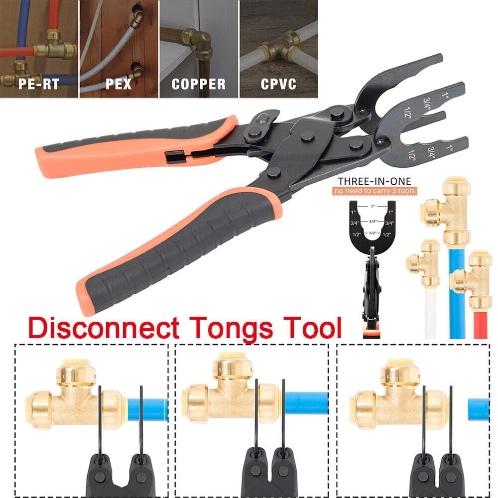 🎄Flash Sale 50% OFF 🔥Push Fit Disconnect Tong Tool-1/2" • 3/4" • 1" Multi-Size Plumbing Disconnect Pliers
