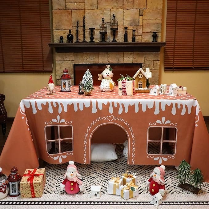 🔥Christmas Hot Sale 70% OFF - 🎄🎅 Gingerbread House Christmas Tablecloth