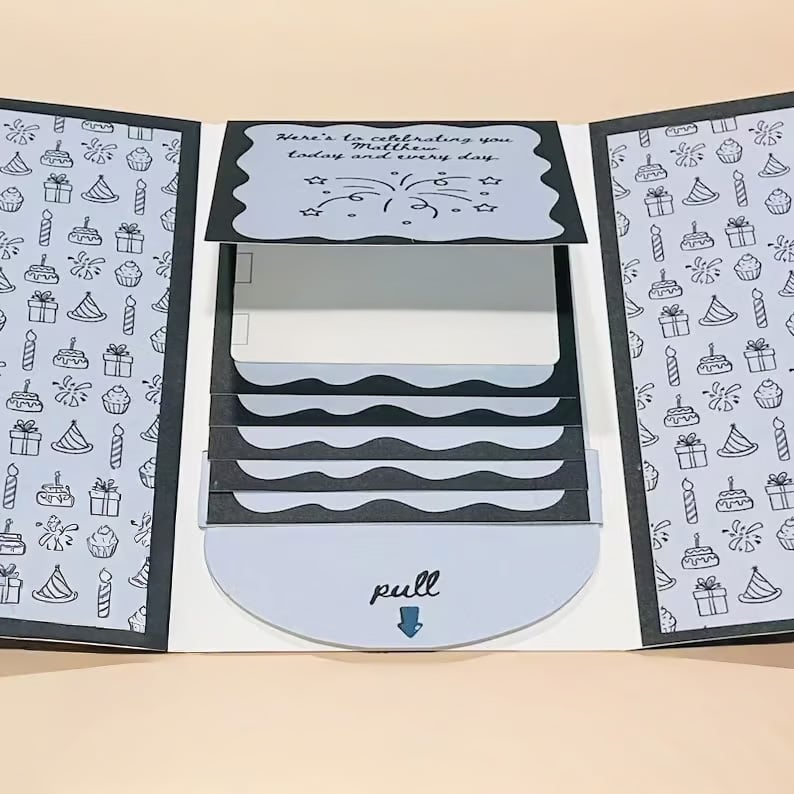 🔥LAST DAY 59% OFF -🎅Handmade Waterfall Christmas Gift Card Booklet✨