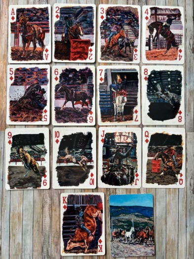 🔥LAST DAY 70% OFF🔥Hand-Painted Rodeo Legends Card Deck:54 Cards