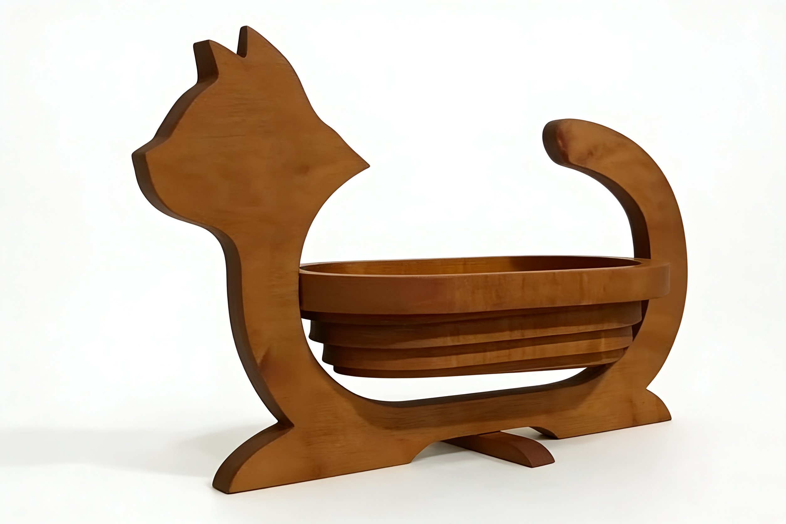 🔥HOT SALE 55% OFF-✨🐱Wooden CAT Expandable Collapsible Accordion Pedestal Folding Basket Bowl