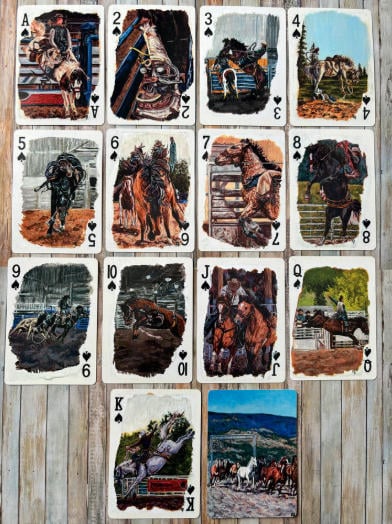 🔥LAST DAY 70% OFF🔥Hand-Painted Rodeo Legends Card Deck:54 Cards