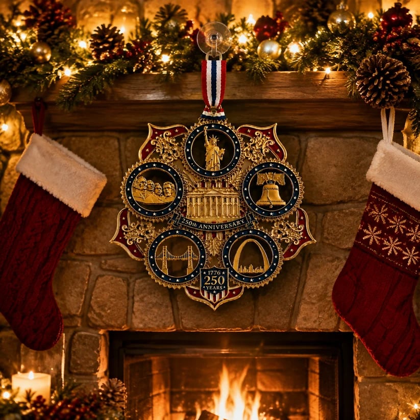 🔥Limited time 70% OFF -🎁✨ America 250th Anniversary Commemorative Christmas Ornament