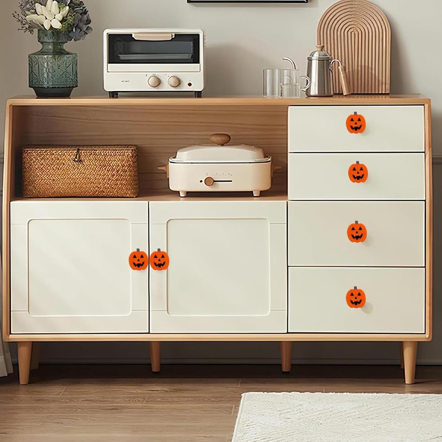 12 Pack Halloween Pumpkin Cabinet Knob Covers