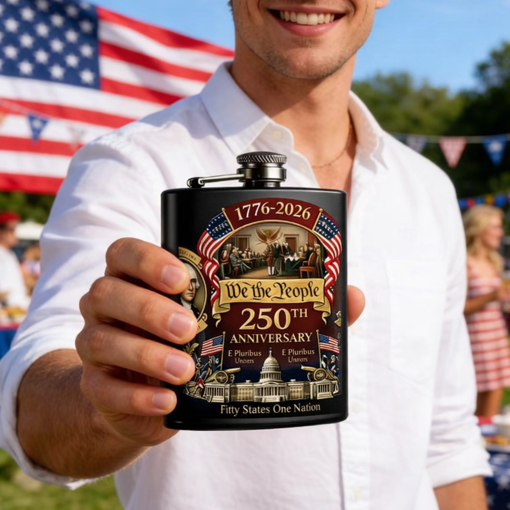 🔥Limited Edition🎁-🎖️🇺🇸 250th Anniversary “We the People” Heritage Whiskey Flask
