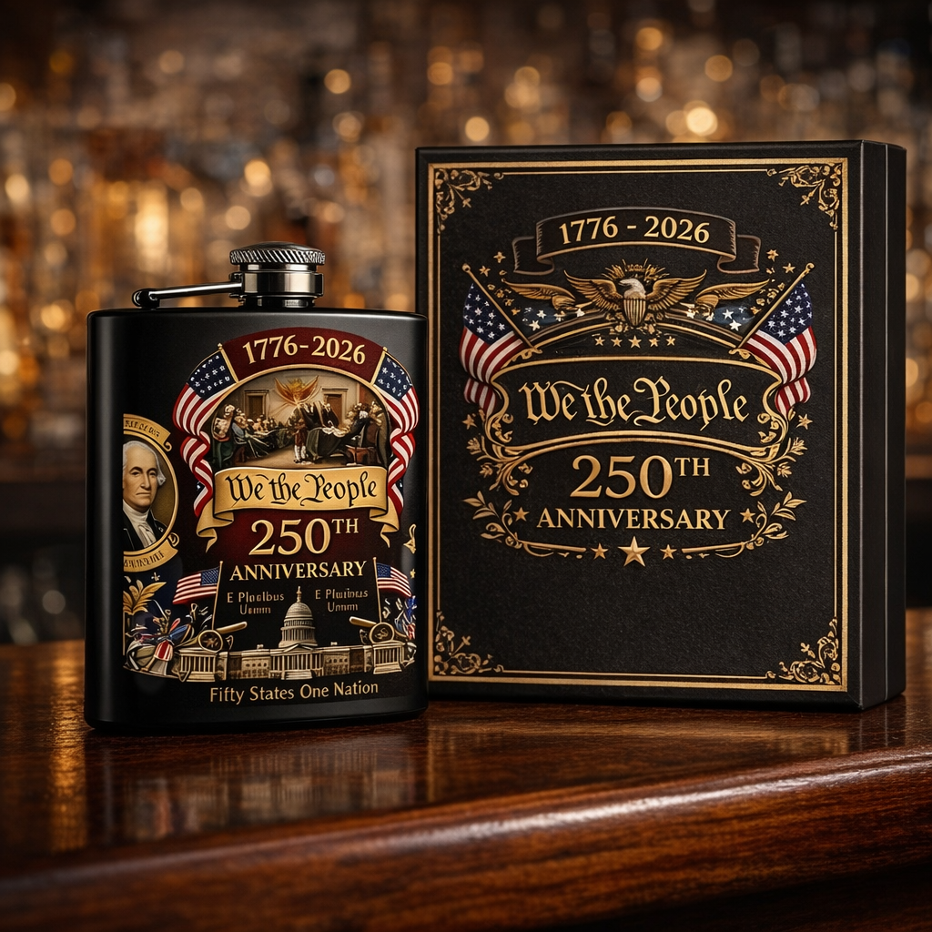 🔥Limited Edition🎁-🎖️🇺🇸 250th Anniversary “We the People” Heritage Whiskey Flask