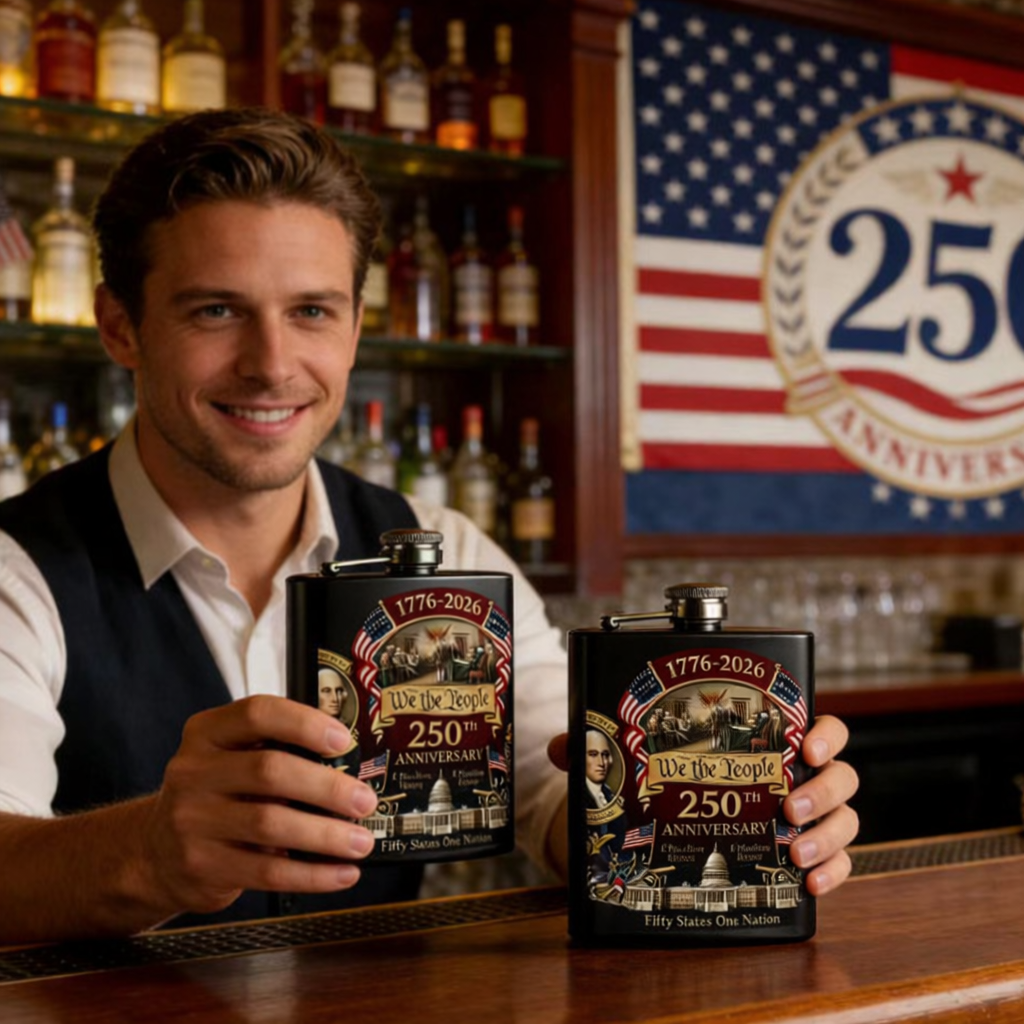 🔥Limited Edition🎁-🎖️🇺🇸 250th Anniversary “We the People” Heritage Whiskey Flask