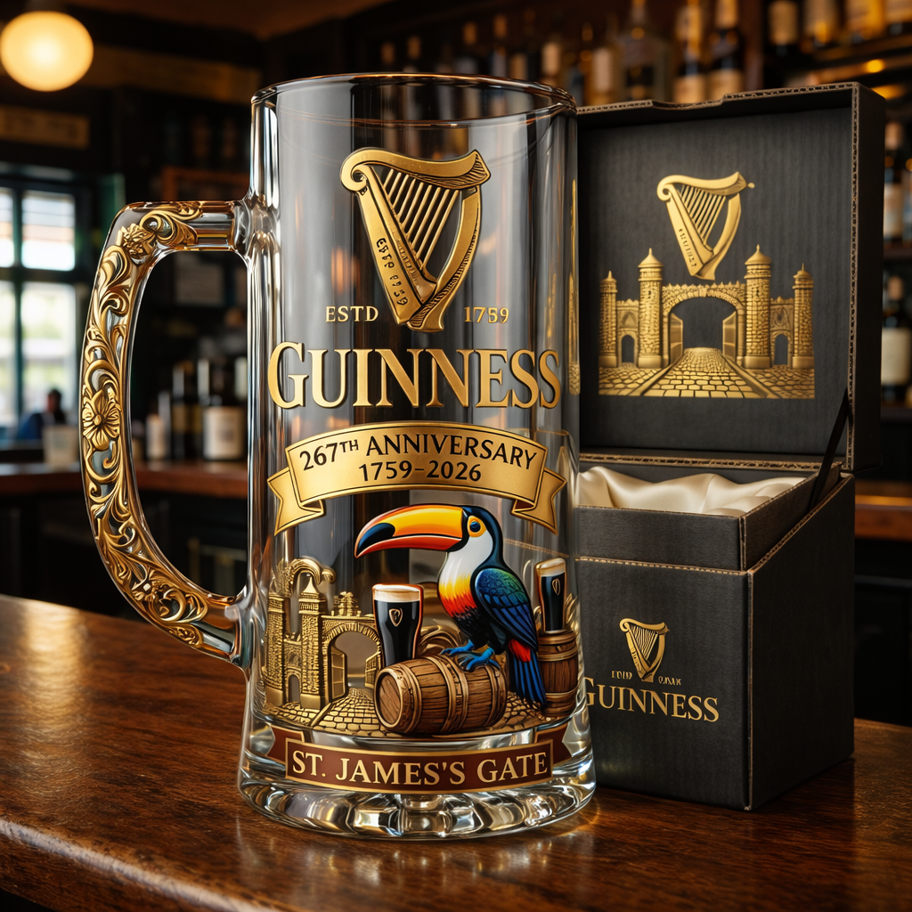 🔥Limited Edition🎁-🍻Guinness 267 Years Heritage Commemorative Beer Stein – Since 1759