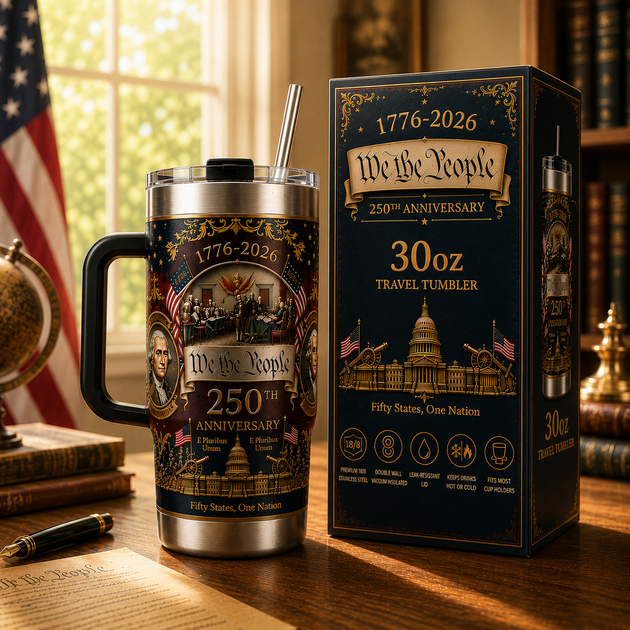 🔥U.S. 250th Anniversary Commemorative Travel Tumbler (1776-2026)