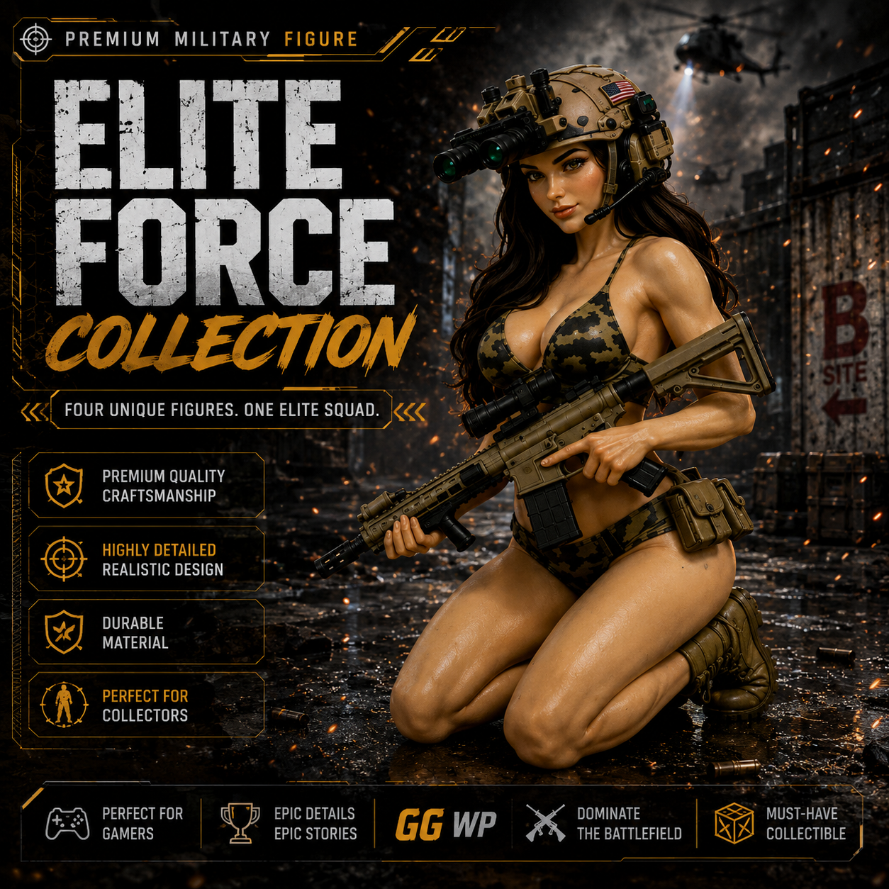 ❤️Last Day:70% OFF✨ Tactical Beauty Desktop Collectible - A-Kneeling Firing Position
