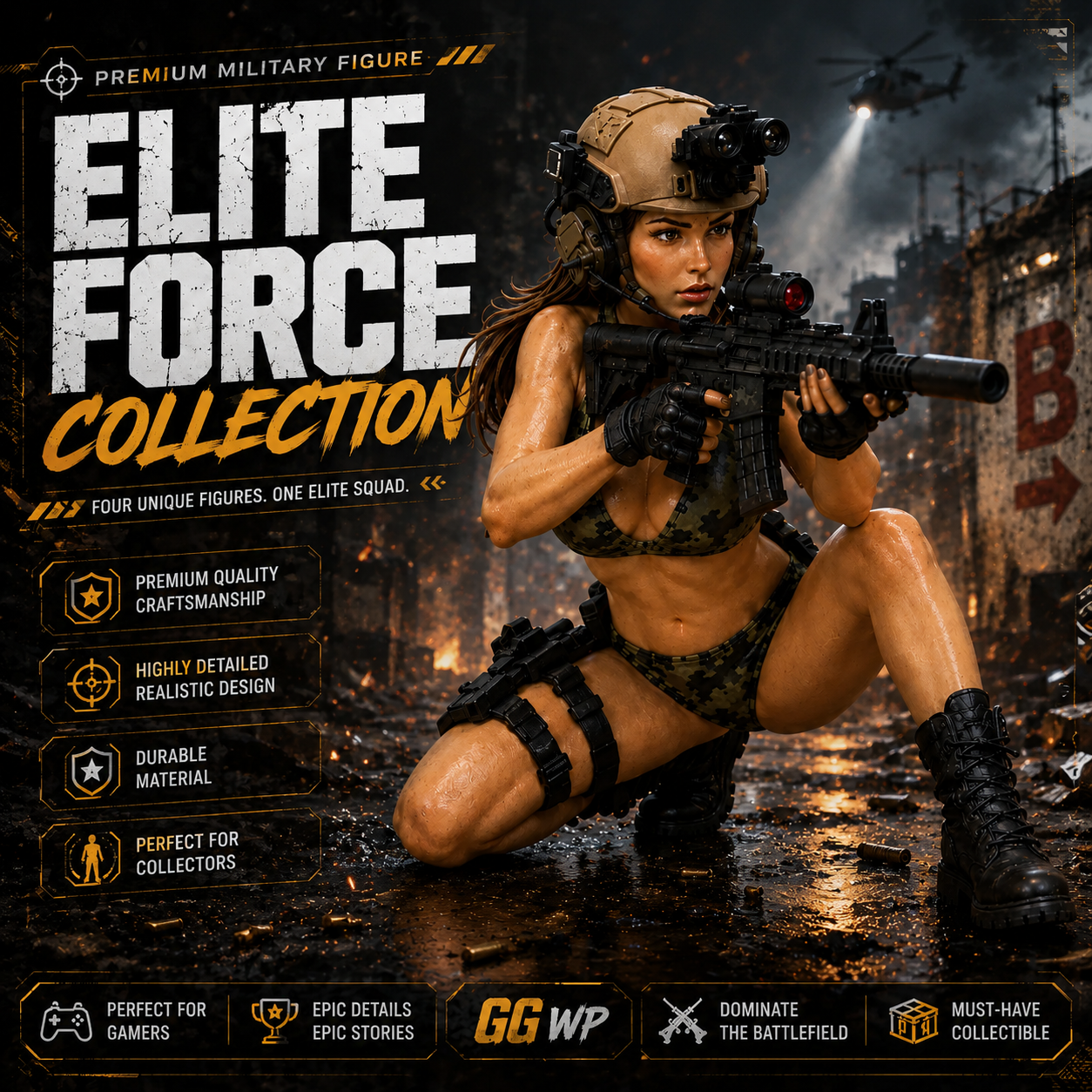 ❤️Last Day:70% OFF✨ Tactical Beauty Desktop Collectible - A-Kneeling Firing Position