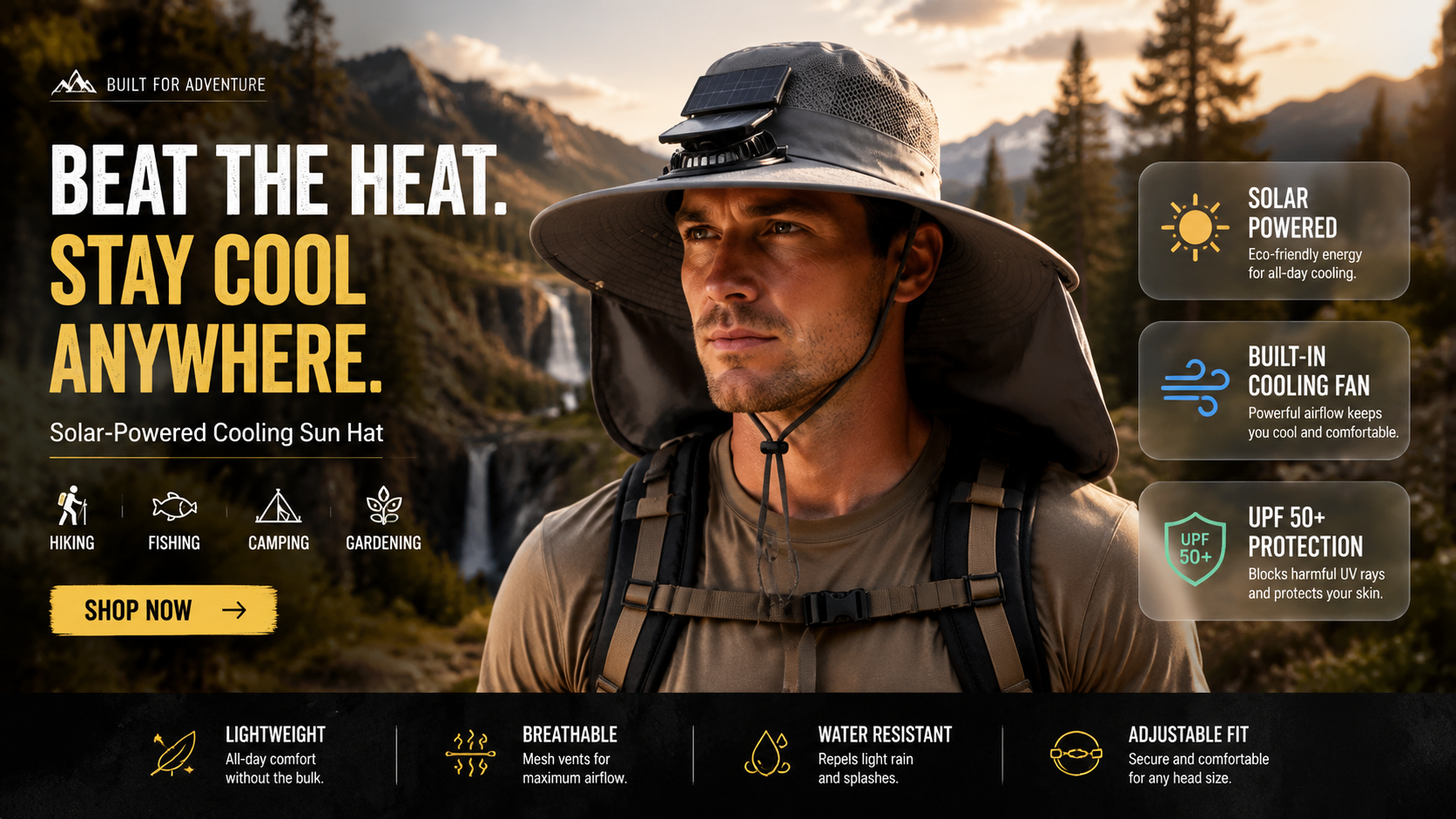 🔥Father's Day Best Sellers ☀️Breathable Fisherman Hat with Solar Fan