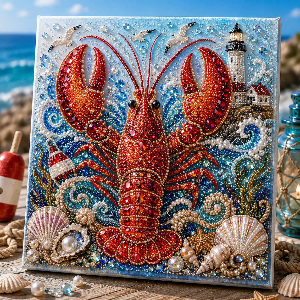 🔥Limited time 70% OFF - 🌊✨ Ocean Theme Pearl Art DIY Kit – Relaxing DIY Craft to Create Stunning Coastal Artwork (📦Buy 2 Get 1 FREE)