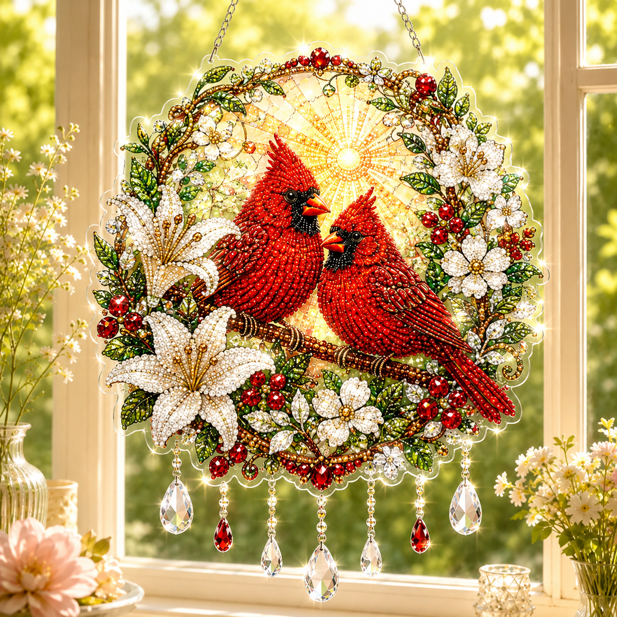 🔥Limited time 70% OFF - 🐦✨Hummingbird Diamond Art Hanging Ornament Kit – Sparkling DIY Window Ornament 