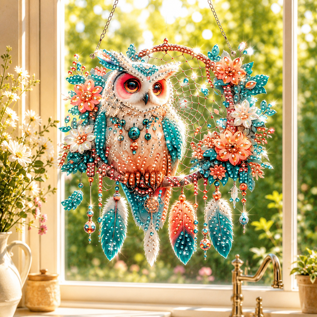 🔥Limited time 70% OFF - 🐦✨Hummingbird Diamond Art Hanging Ornament Kit – Sparkling DIY Window Ornament 