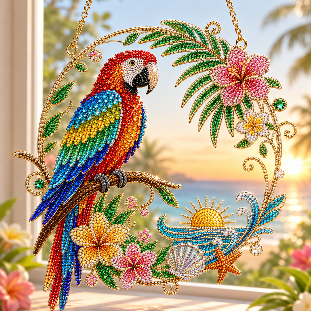 🔥Limited time 70% OFF - 🐦✨Hummingbird Diamond Art Hanging Ornament Kit – Sparkling DIY Window Ornament 