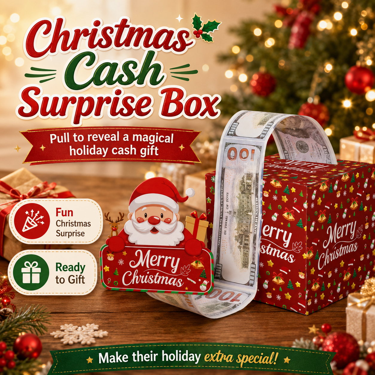 🔥 Last 40pcs 🎉🎁 Christmas Cash Surprise Box