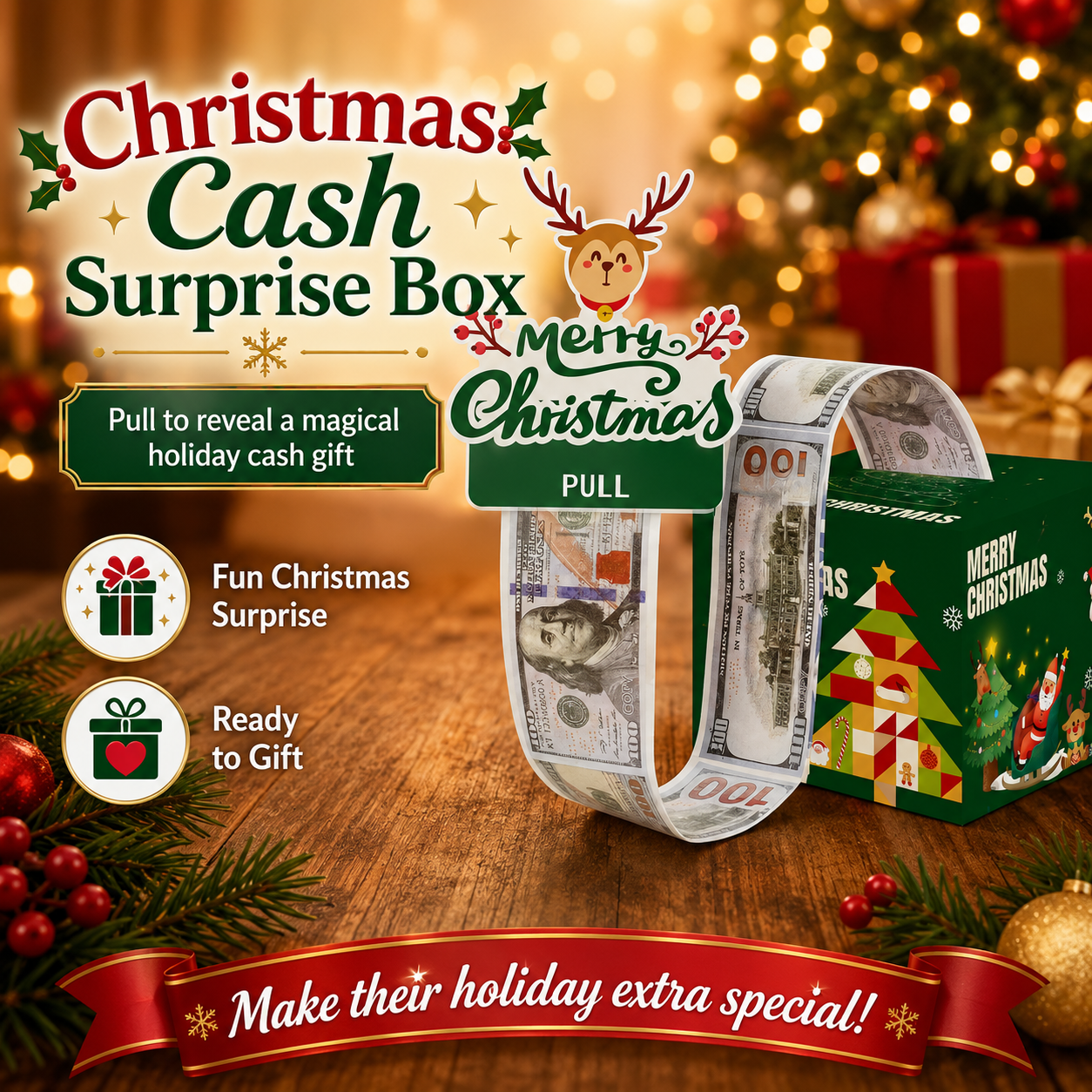 🔥 Last 40pcs 🎉🎁 Christmas Cash Surprise Box