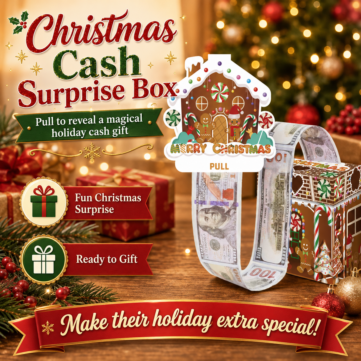 🔥 Last 40pcs 🎉🎁 Christmas Cash Surprise Box