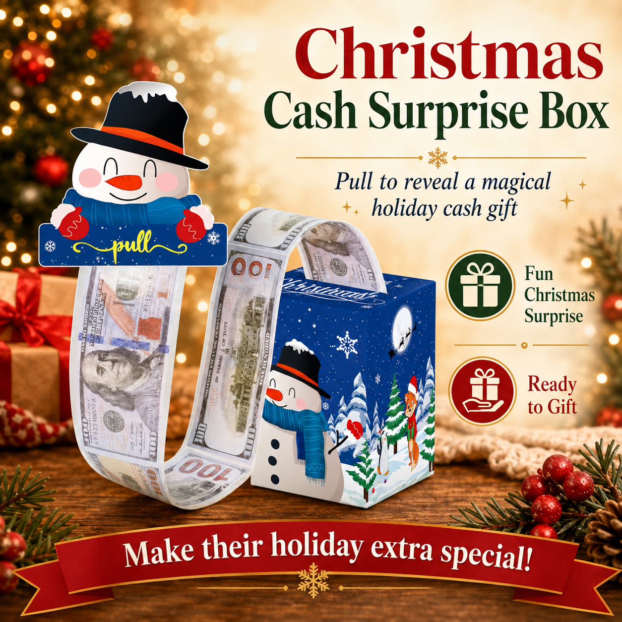 🔥 Last 40pcs 🎉🎁 Christmas Cash Surprise Box