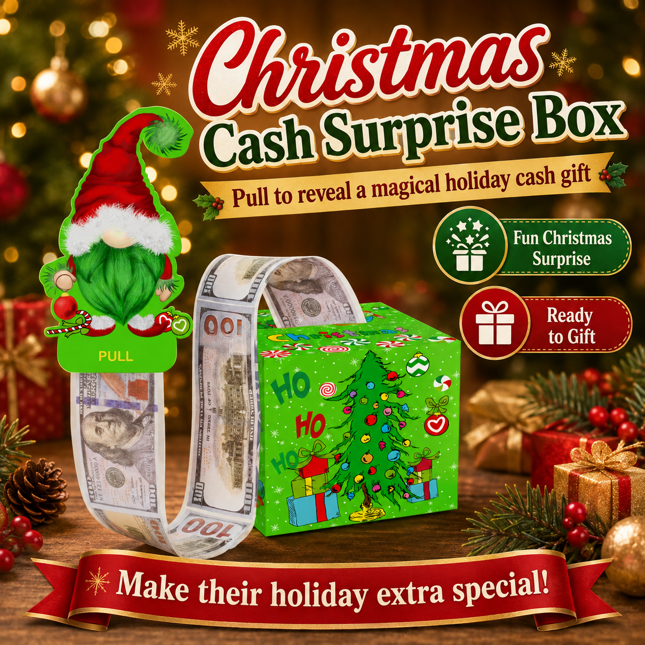 🔥 Last 40pcs 🎉🎁 Christmas Cash Surprise Box