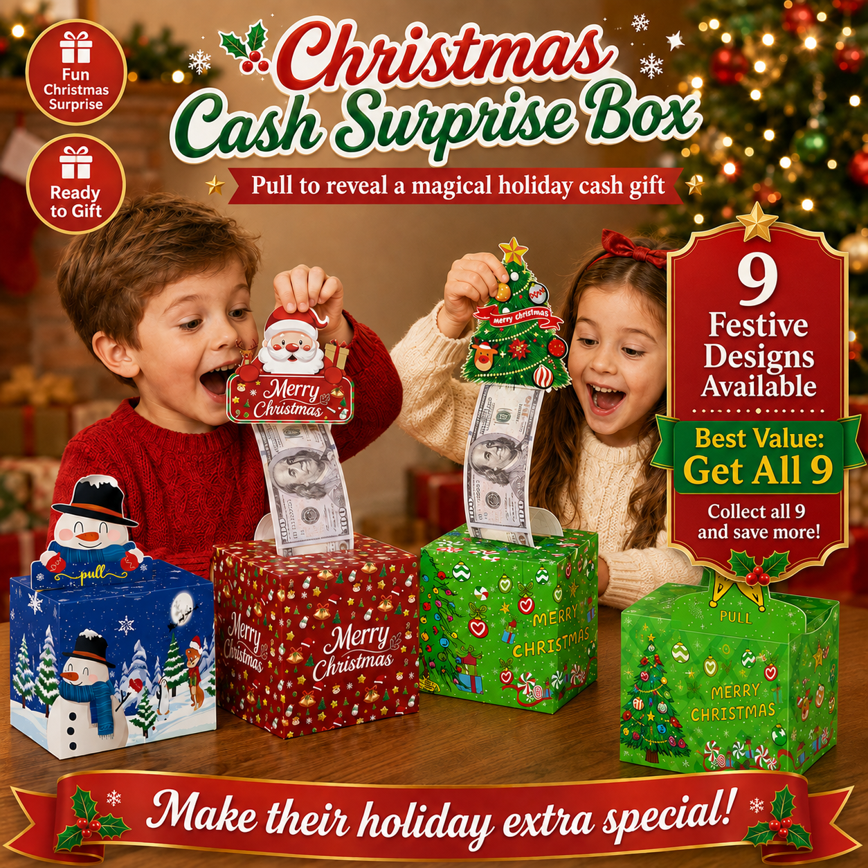 🔥 Last 40pcs 🎉🎁 Christmas Cash Surprise Box
