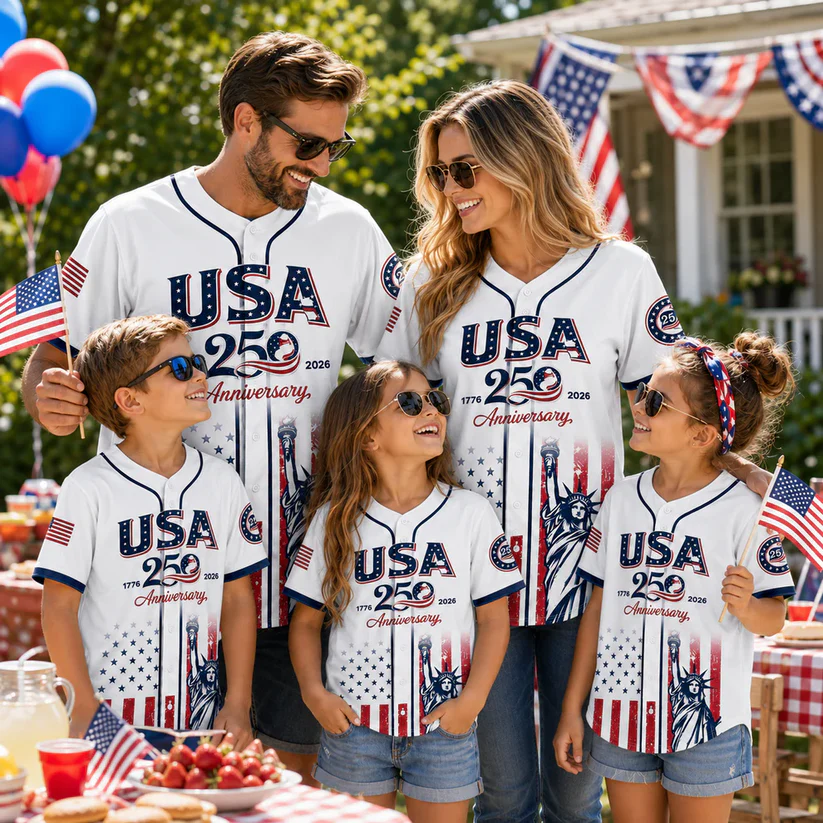 🔥250th Anniversary 70% OFF -🎆⚾250th Anniversary Patriotic Jersey — A Perfect 4th of July Outfit