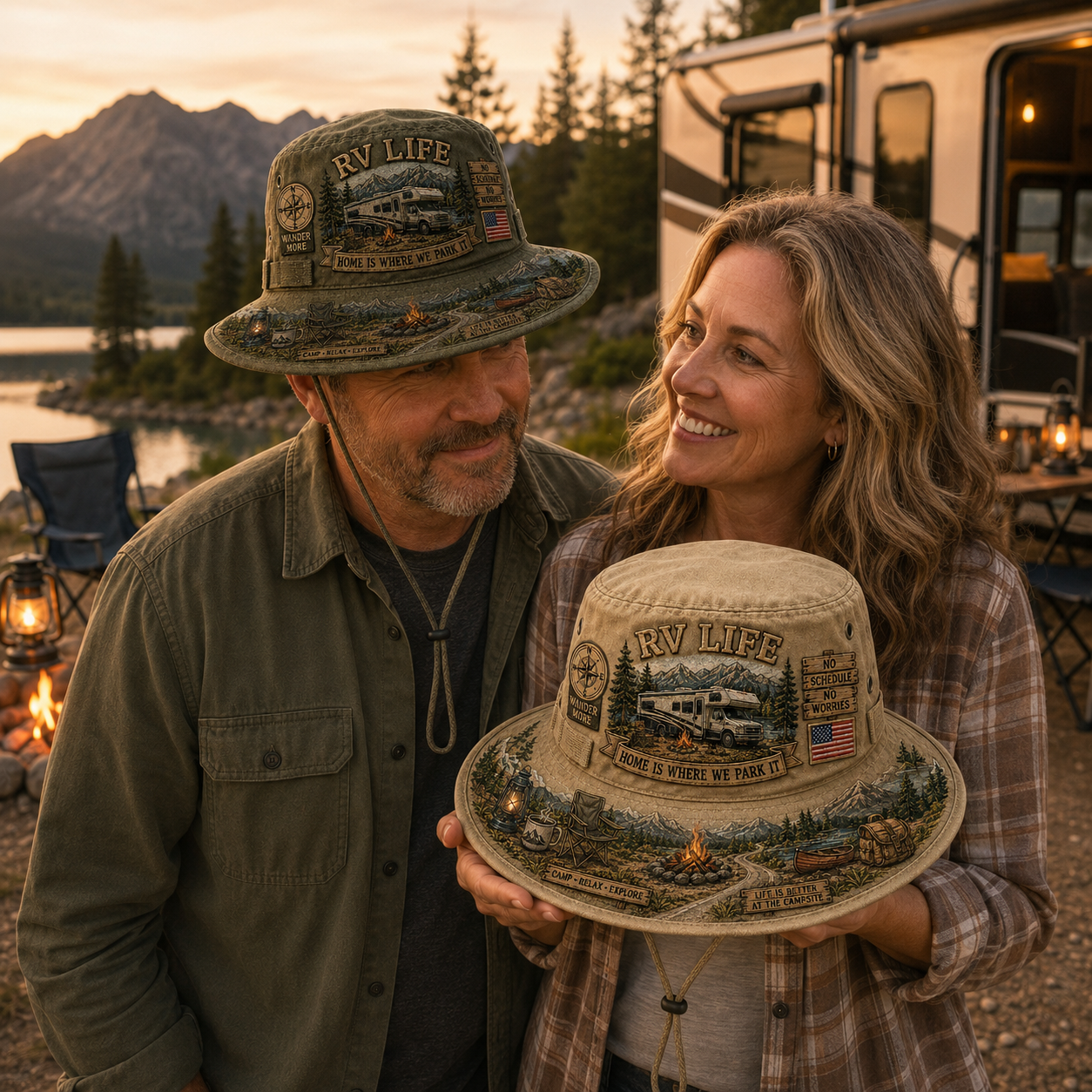 🔥Last Day 70% OFF - 🏕️Vintage RV Life Adventure Boonie Hat – Home Is Where We Park It