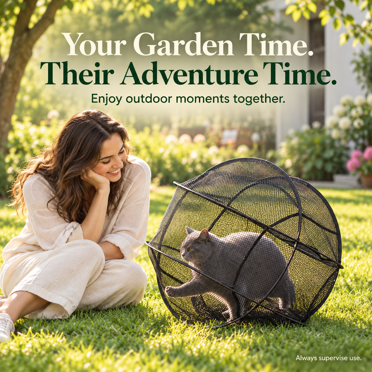 🔥Limited time 70% OFF -✨🐈New Portable 360° Cat Playpen – Their Safe Little Space Anywhere