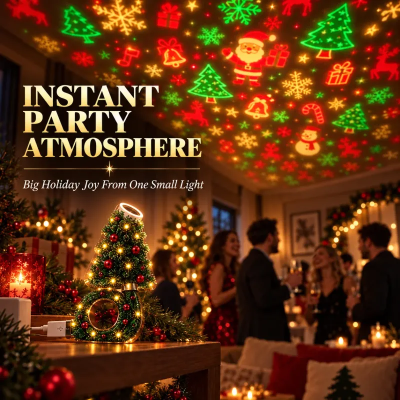 🔥Limited time 70% OFF -🎄✨ Christmas Pattern Projector – Waterproof LED Holiday Light for Patio, Wall & Party Decoration