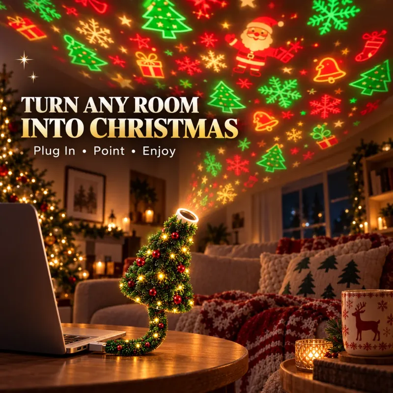 🔥Limited time 70% OFF -🎄✨ Christmas Pattern Projector – Waterproof LED Holiday Light for Patio, Wall & Party Decoration