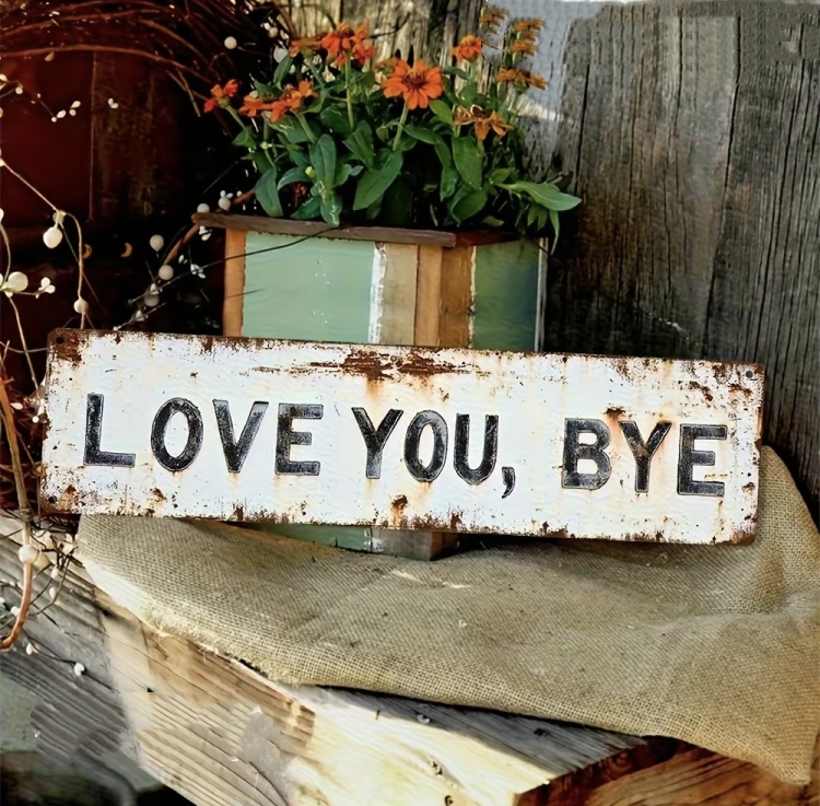 ⏰ Valentine’s Day Special🔥"Love You💕, Bey“ Metal Sign-Vintage Greenery Style Wall Plaque