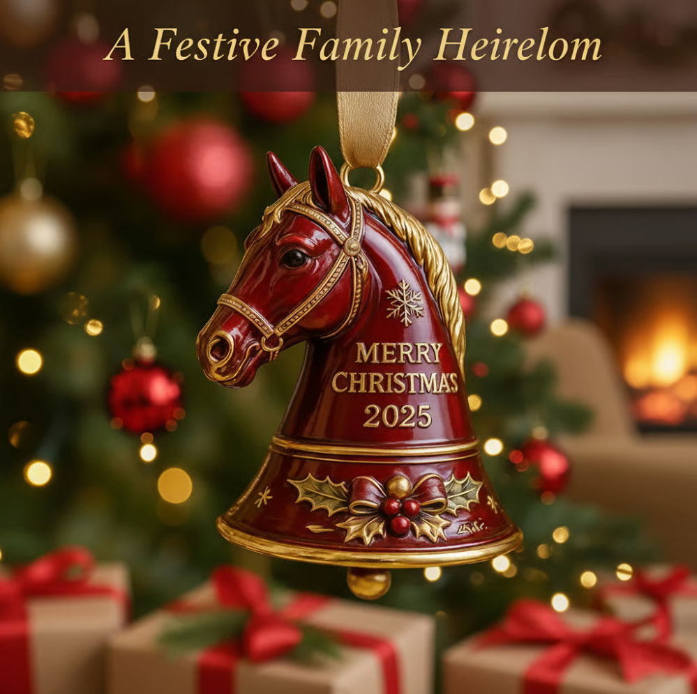 🔥Black Friday Promotion-🐎 Handmade Horse Bell Ornament – Merry Christmas 2025🎄