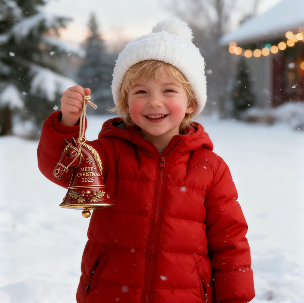🔥Black Friday Promotion-🐎 Handmade Horse Bell Ornament – Merry Christmas 2025🎄