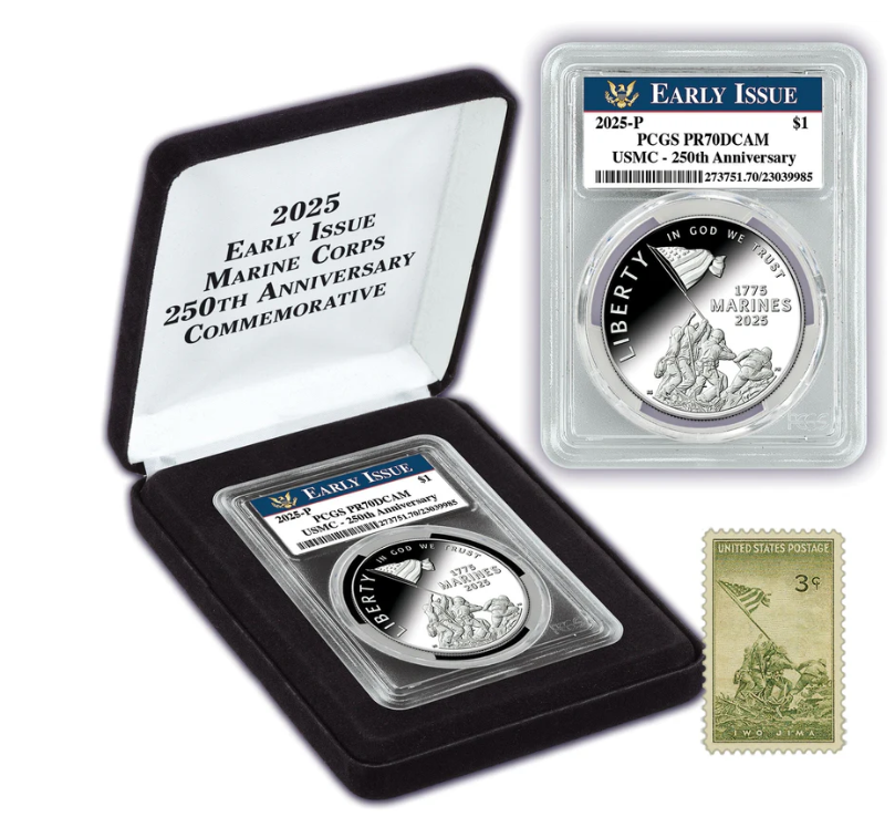 🏆Flash Sale 60% OFF🪙U.S. Marine Corps 250th Anniversary Proof 🥈 Coin-Brilliant Uncirculated