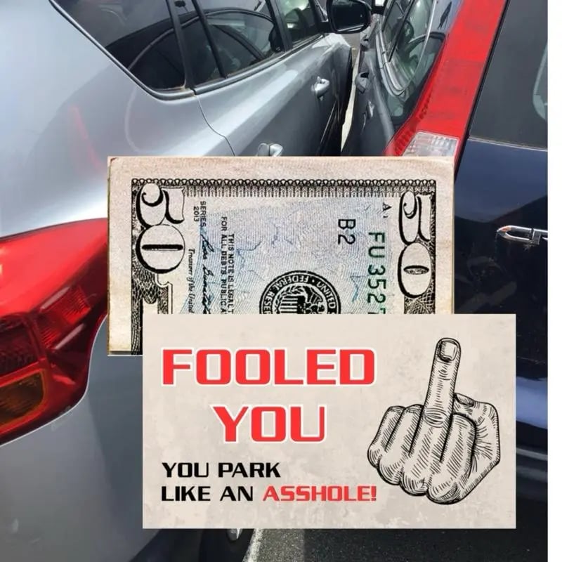 You Park Like An A-hole Bad Parking Prank Cards 🤣