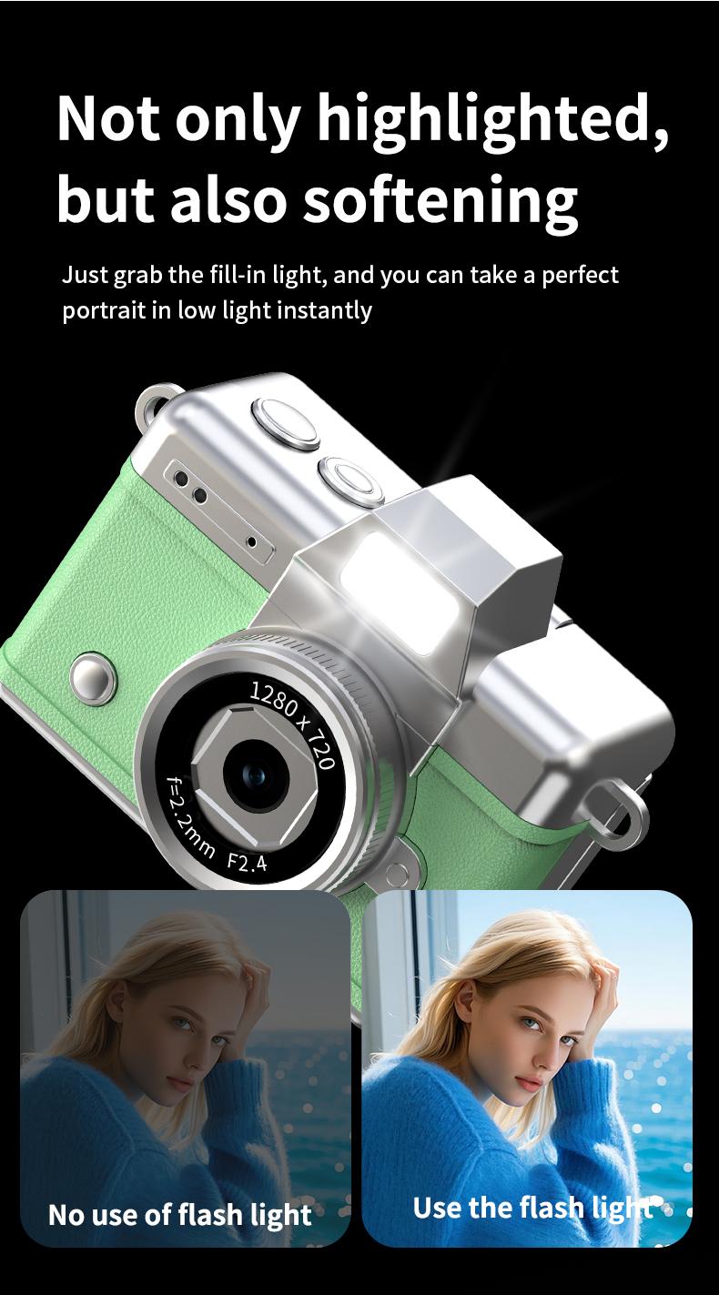 Mini Digital Camera with 1.47 in LCD Screen 1080P Feel of Old 90s Photographs, Keychain Size, Birthday Gifts,Christmas Gifts