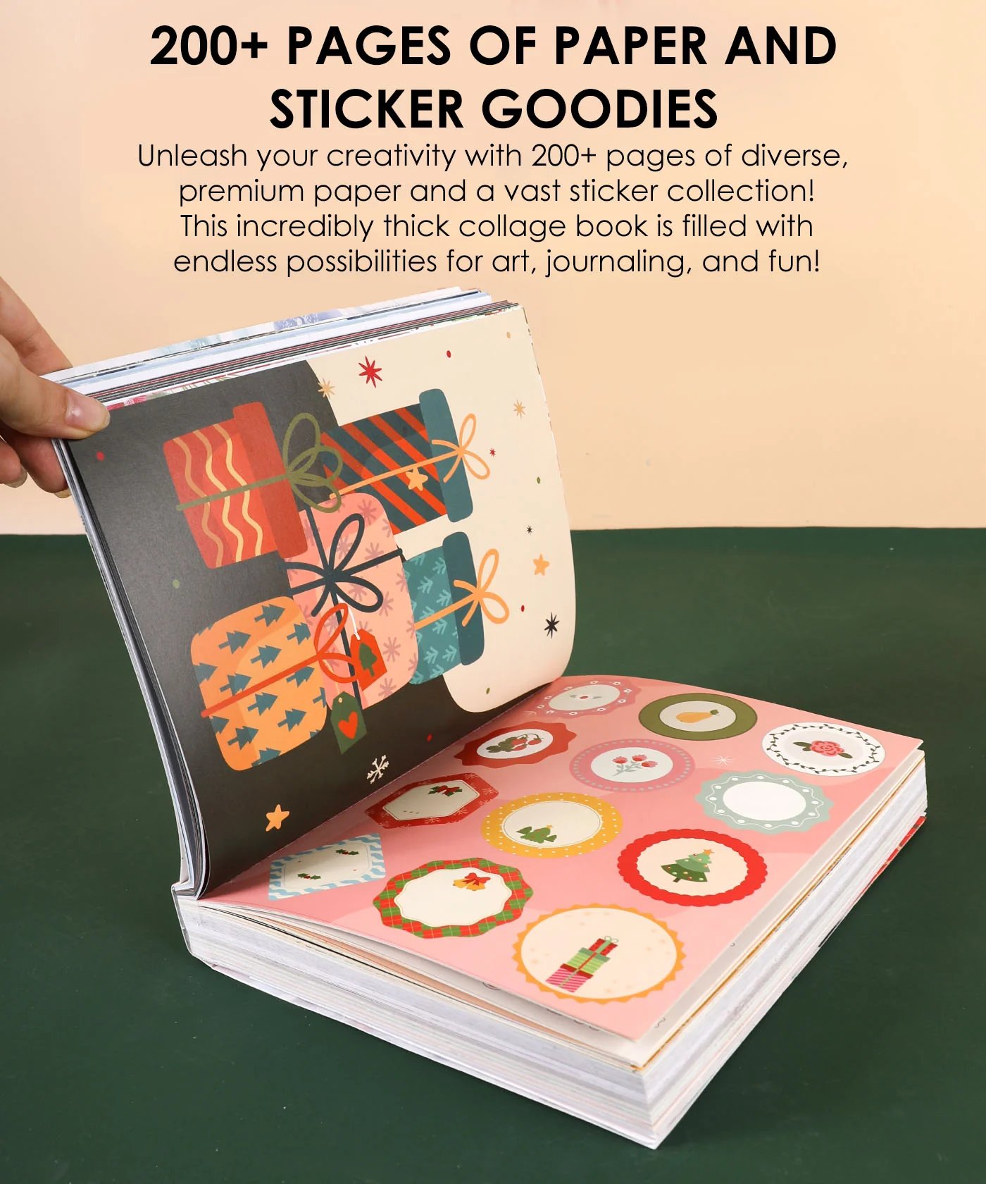 🔥HOT SALE 59% OFF-✨200+ Pages Holiday Magic Collage Activity Book📚