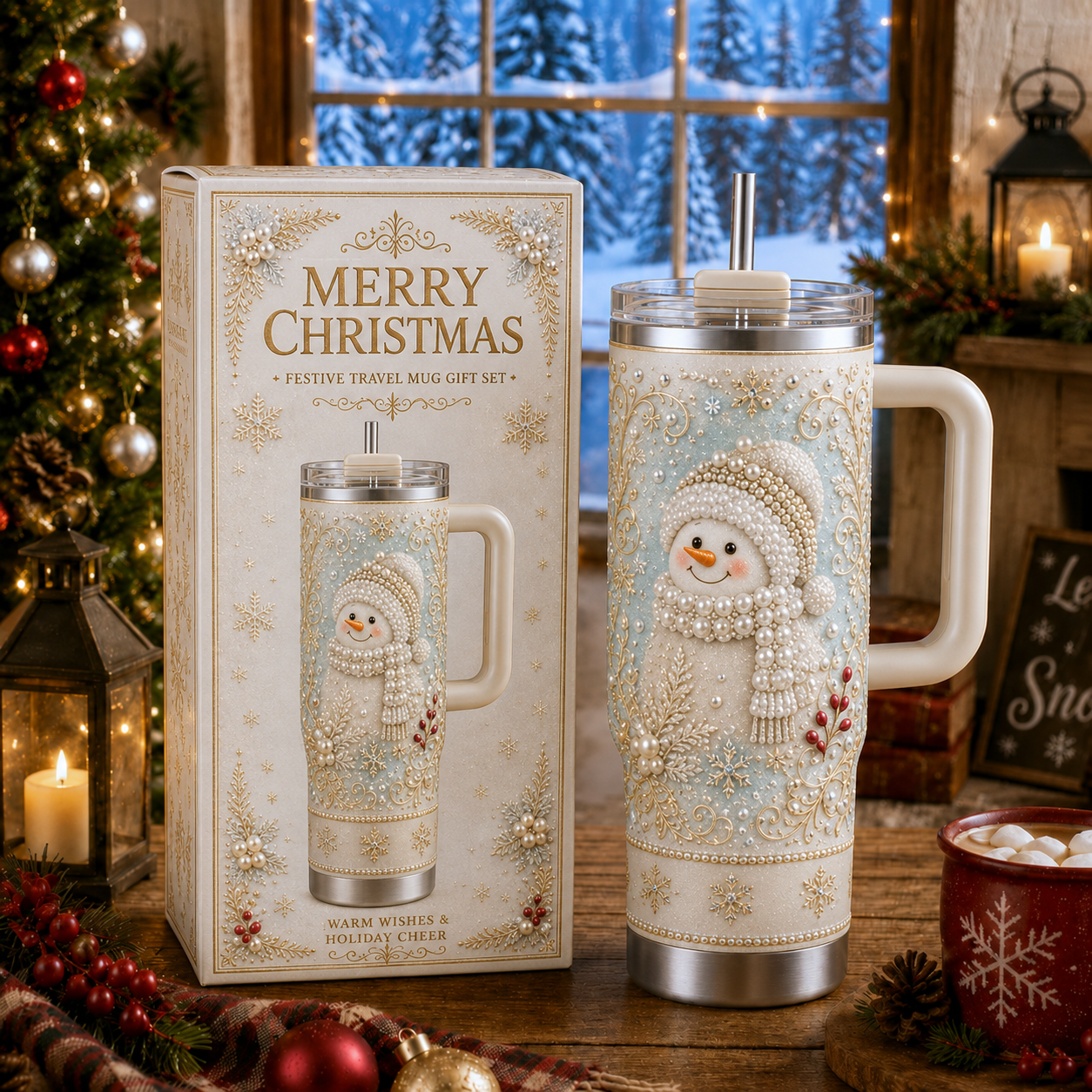🔥Last Day 70% OFF -🎅✨ Luxury Christmas Santa Handle Tumbler – A Magical Holiday Gift